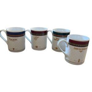 European Coffeehouse Collection 1996-97 Special Edition Coffee Mugs Set Of 4